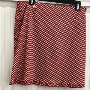 Game day red checked skirt